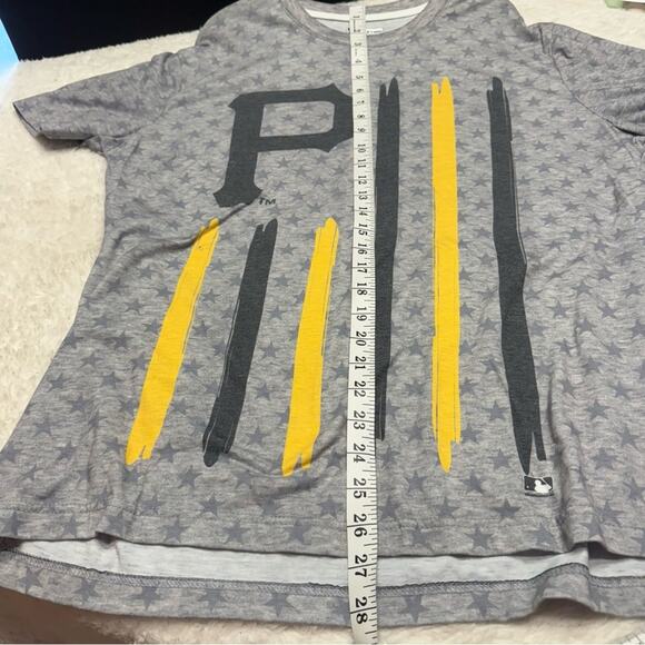 Pirates MLB Genuine Merchandise Gray Flag Logo T Shirt Pittsburgh Size XL - Picture 2 of 6